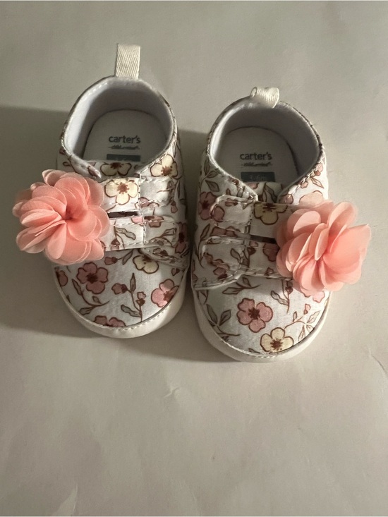 Carter's Other - Carter's Floral Baby Shoes with Pink Flower Accent. Size 3-6 mo